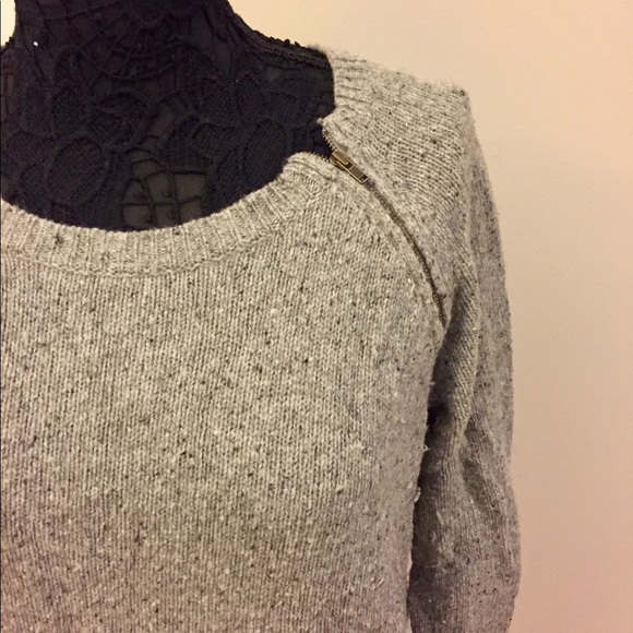J.Crew Factory Wool Sweater with Zipper Detail - Picture 2 of 4
